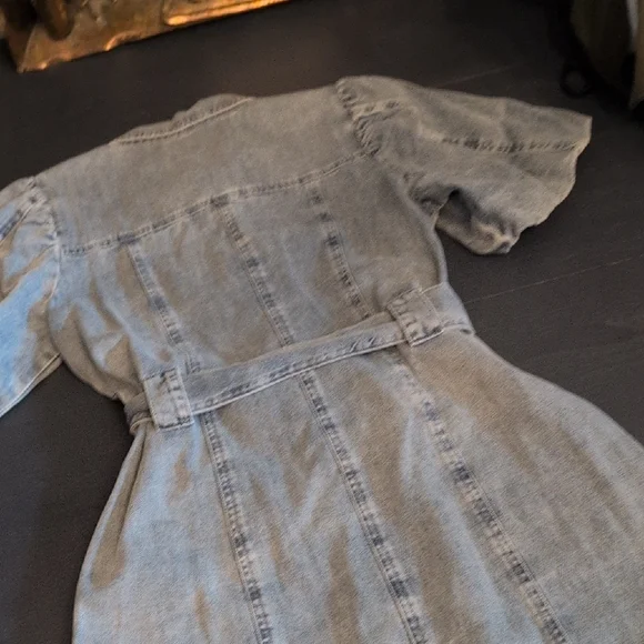 Fate Blue Denim Dress with Belted Waist - Picture 10 of 14